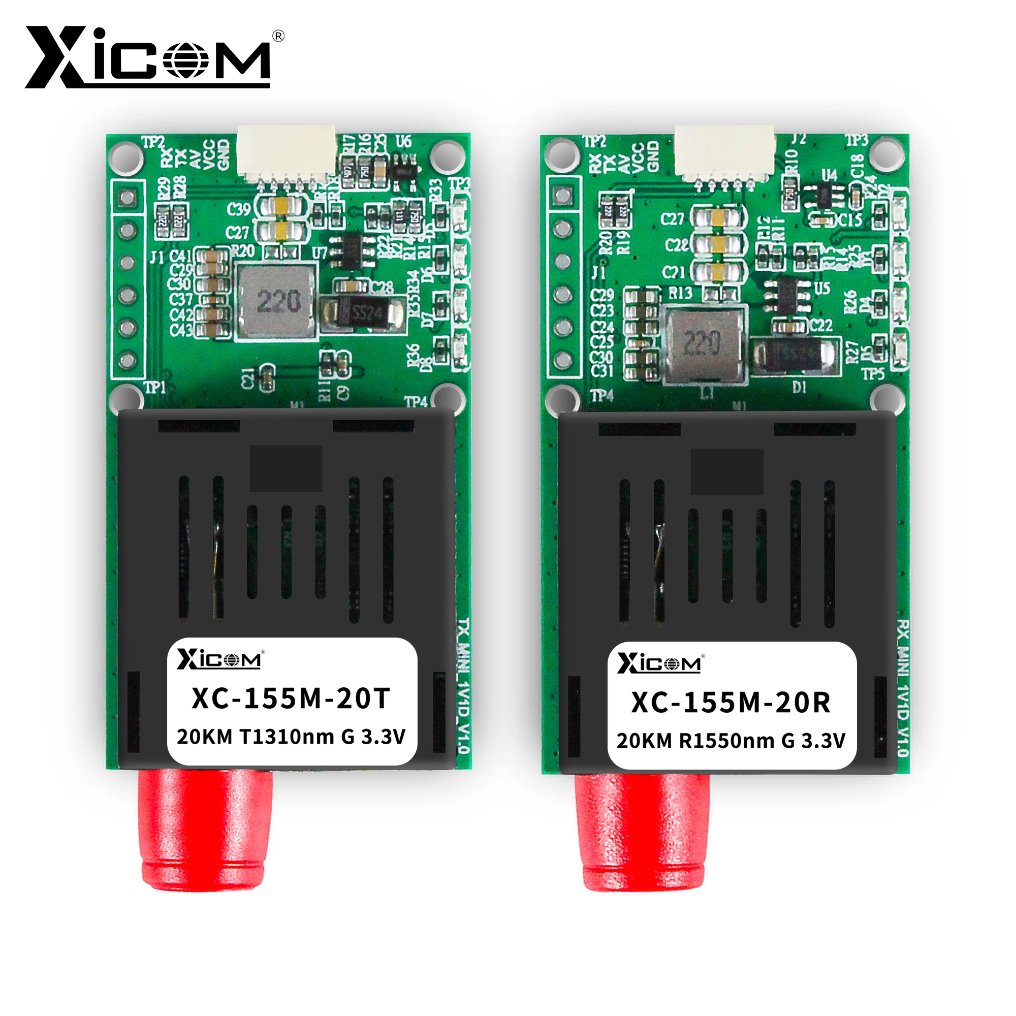 xicom-1ch-video-fiber-optic-transceiver-video-fiber-converter-fc-upc-ttl-uart-sbus-serial-data-0-20km-55v-26v-for-cctv-drone