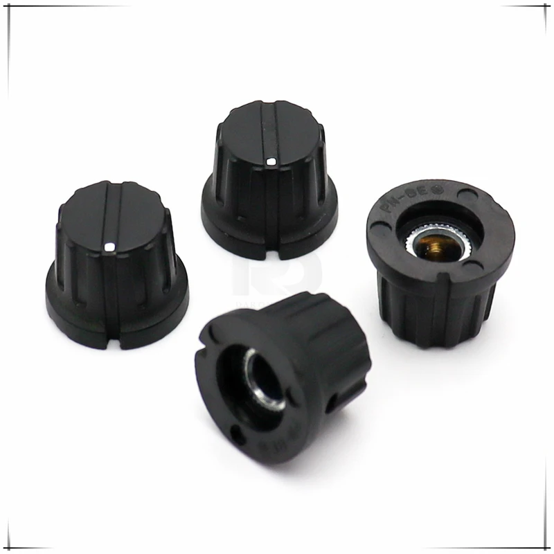 2PCS 20.5*16MM PN-8E bakelite knob cap Electronic instrument switch cap Inner Hole 6.35mm Side screw fixation