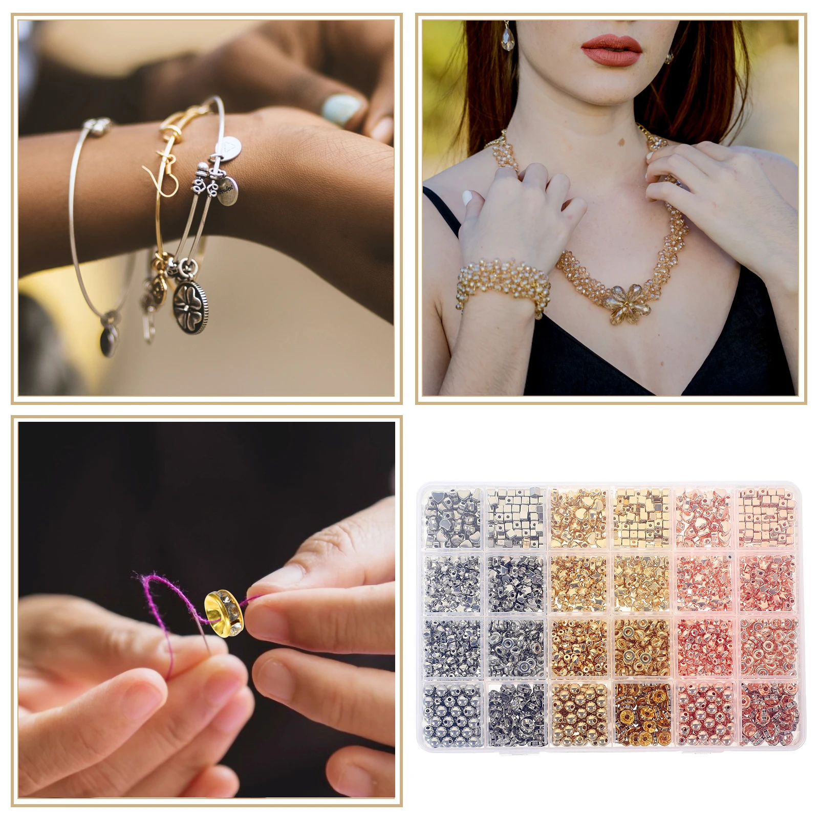 

Ccb Spacer Beads Heart Necklace DIY Craft Supplies Beading Loose Beaded Jewelry Making Bright Colors Smooth Surface
