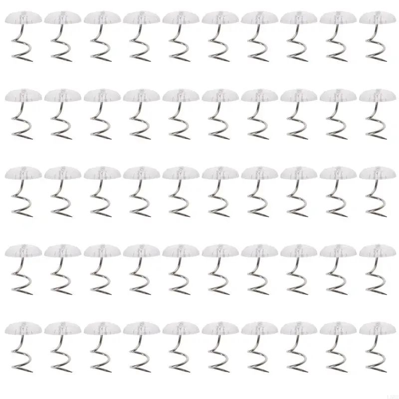 50 Pcs Clear Heads Sofa Twist Pins Clear Heads Bed Skirt Pins Quilt Fix Holder L5BE