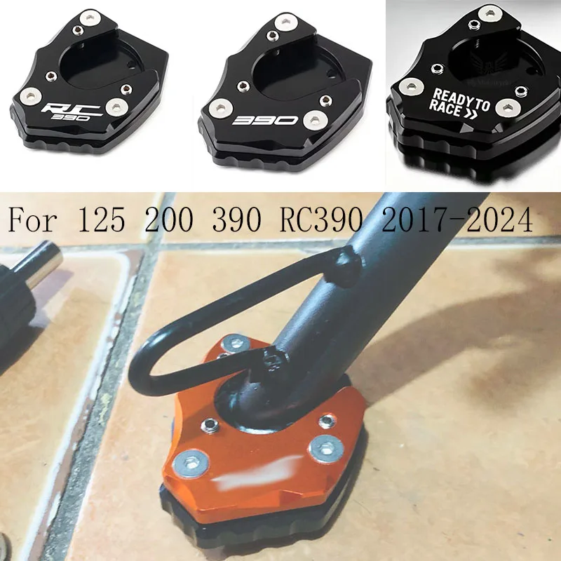 2026 Explosions Kickstand Foot Side Stand Extension Pad Support Plate Enlarge For KTM DUKE125 DUKE200 DUKE390 RC390 2017-2024