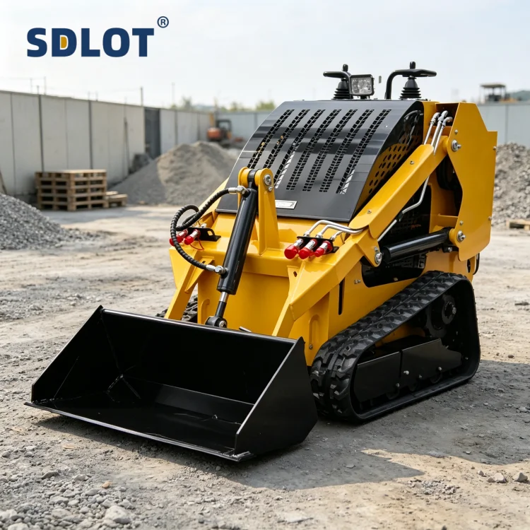 SDLOT Lightweight Mini Skid Steer Loader Laidong Diesel Engine CE EURO5 Hydraulic Leveling Bucket for Courtyard Site