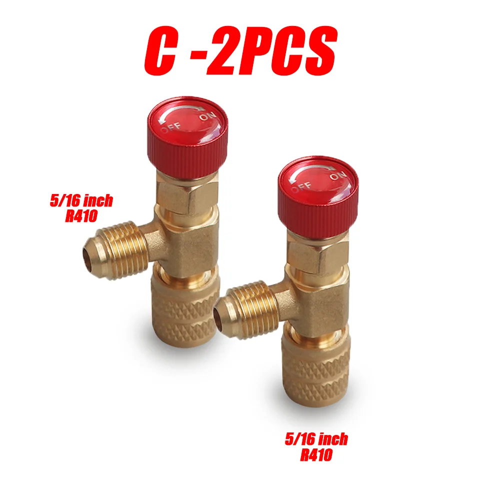 2/4/8PCS Flüssigkeit Sicherheitsventil R410A R22 Klimaanlage Kältemittel Werkzeug 1/4 "Sicherheitsadapter Klimaanlage Reparatur
