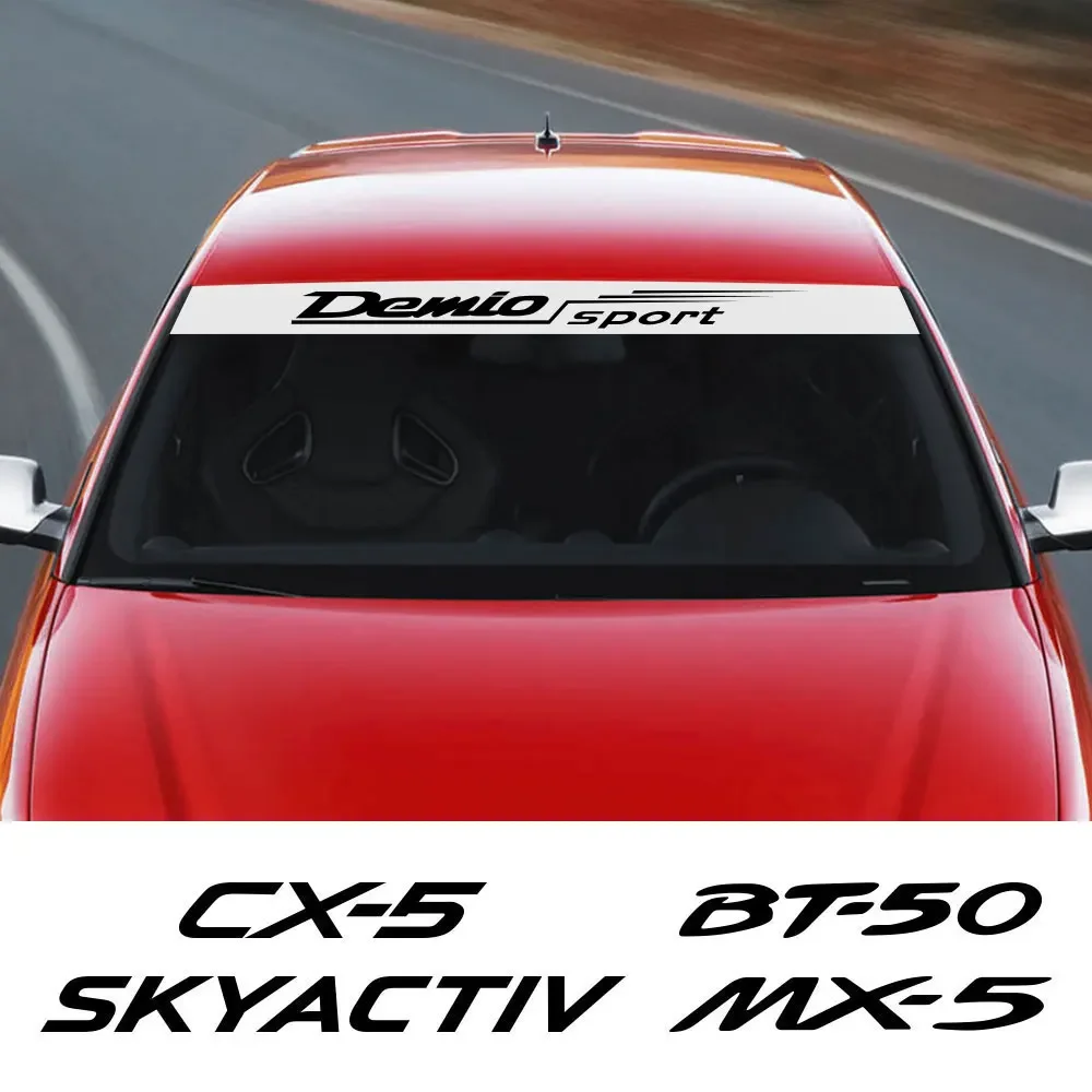 For MX-5 Demio CX-5 CX-30 Skyactiv BT-50 2 Premacy CX-9 CX-8 Biante Car Front Rear Sunshade Windshield Sticker Accessories