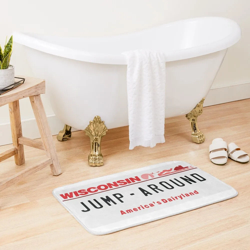 

Jump Around License Plate Bath Mat Anti-Skid Shower For The Bathroom Carpet For Bath Anti-Skid Mat