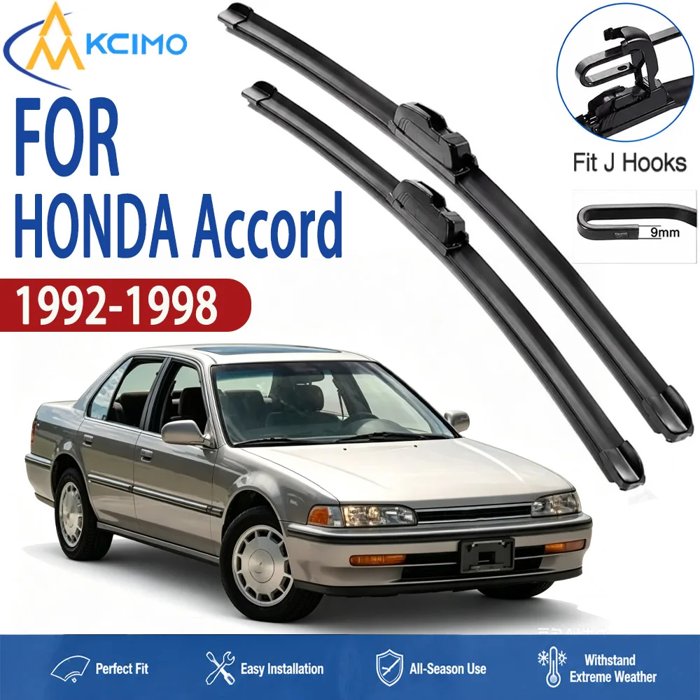 

22"+20" U/J Hook Wiper Blade Set For Honda Accord 1992-1998 Durable Boneless Wipers Clear Quiet Stable Clean Vision