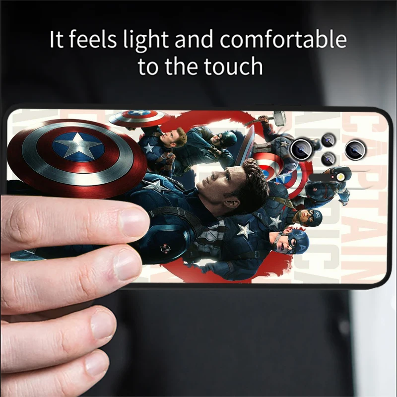 Capa de Telefone para Xiaomi Redmi, Capitão América, Maravilha, Legal, Note 13, 12R, 12, 12S, Turbo 11, 11T, 11S, 10, 10S, pro Plus, 5G