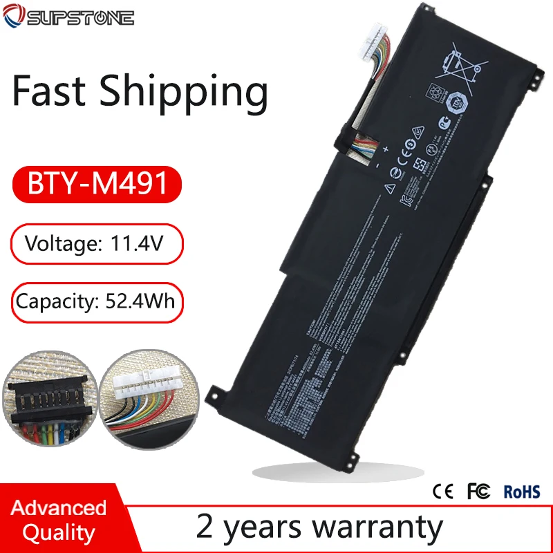 Bateria do Portátil para Msi Moderno 15 A10m098a10rda11mua11sbla5ma10rasa10rb-013 A4mw Prestige14 Ms1551 Bty-m491 3icp6 71 74