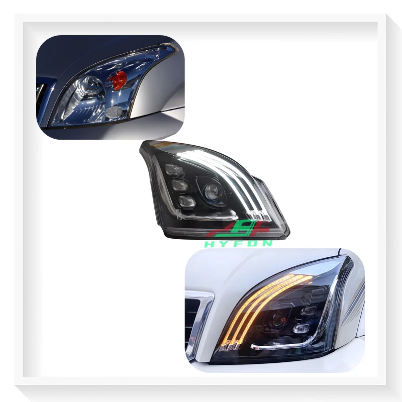 

BR BR For Prado LC120 2003-2009 Upgrade LED Headlight Assembly LED Daytime Running Lights Streaming Turn Signal Plug &