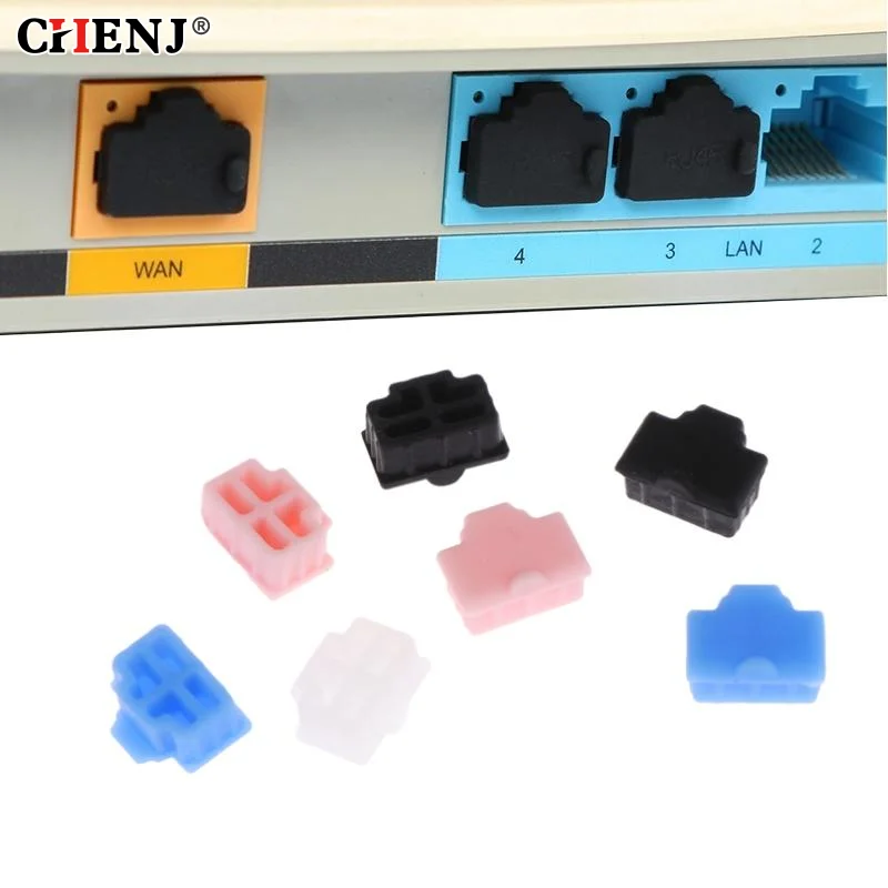 

✉10Pcs Laptop/Computer/Router Accessories RJ45 Dust Cap Connector Dust Cover Plug Protector Plugs Hub Port