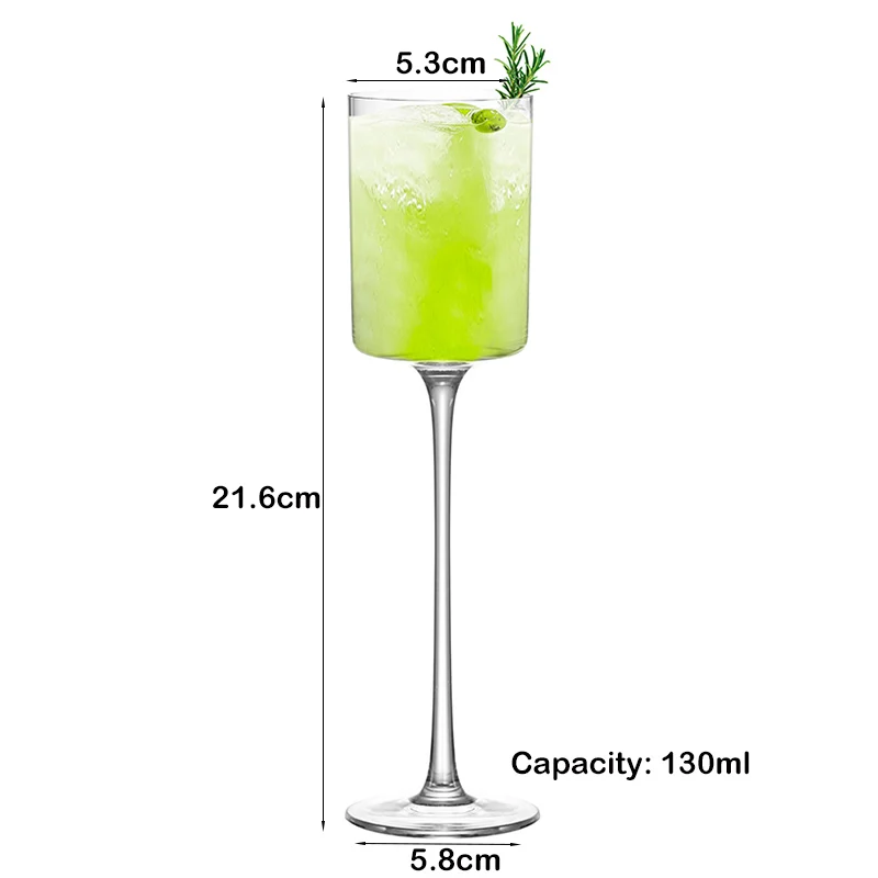 4PCS Champagne Flute Glasses Cocktail Glasses Elegantly Designed Hand Blown, Lead Free, Champagne Cups Set of 4