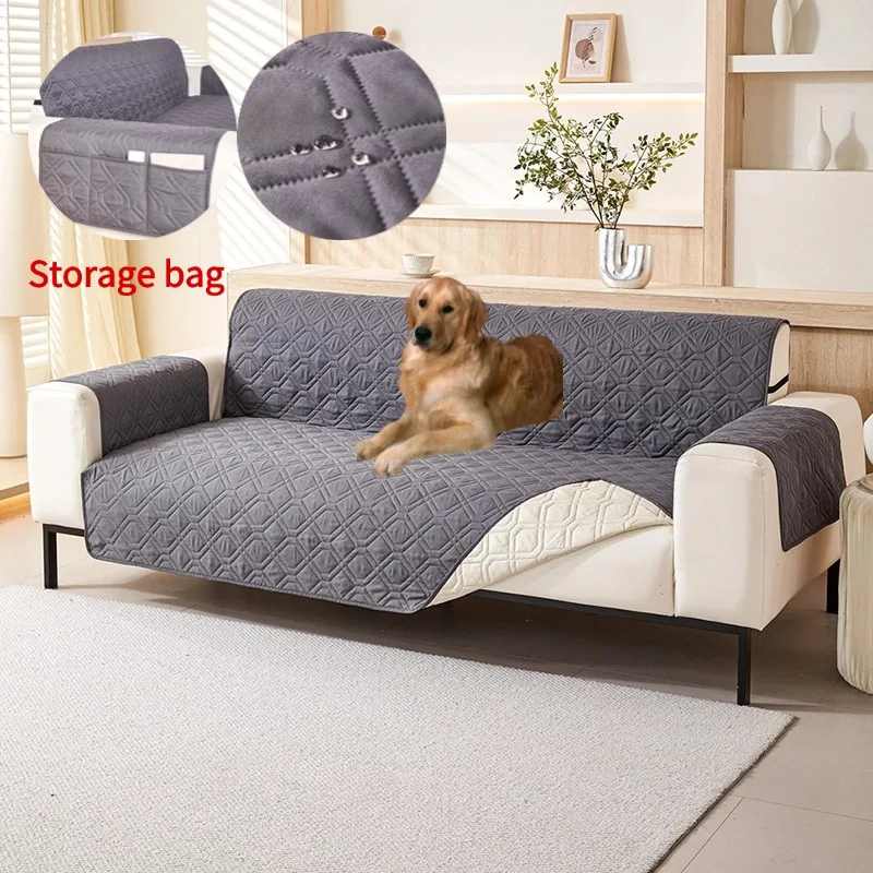 Waterproof Sofa Cover Quilted Anti-wear Couch Covers for Dog Pet Kids Recliner Armchair Furniture Slipcovers 1/2/3/4Seater