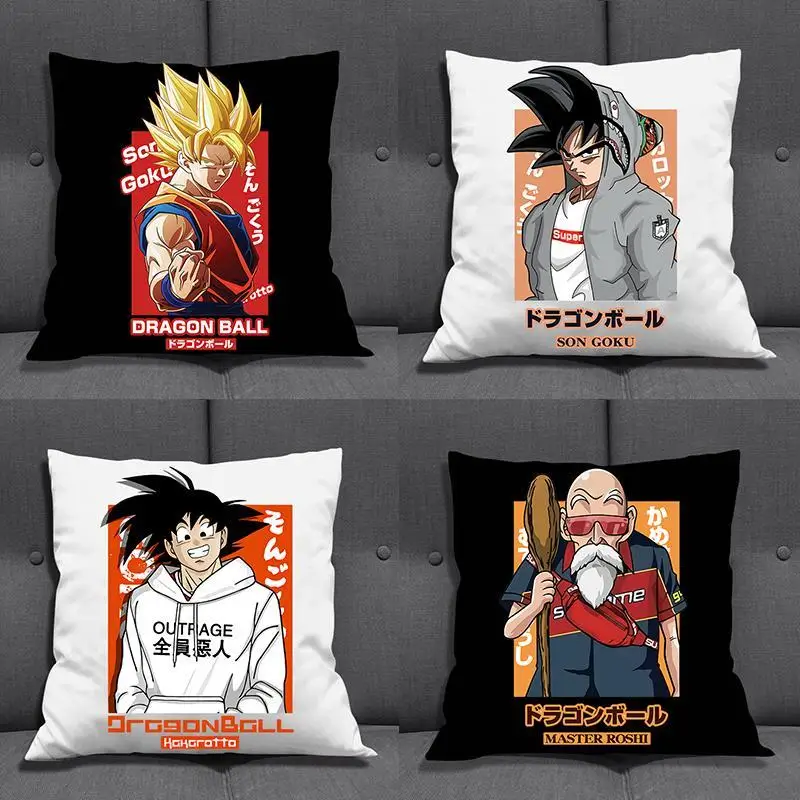 Dragon Ball New Pillow Lumbar Pillow Living Room Sofa Cushion Cartoon Animation Character Pillow Son Goku Gogeta Holiday Gift