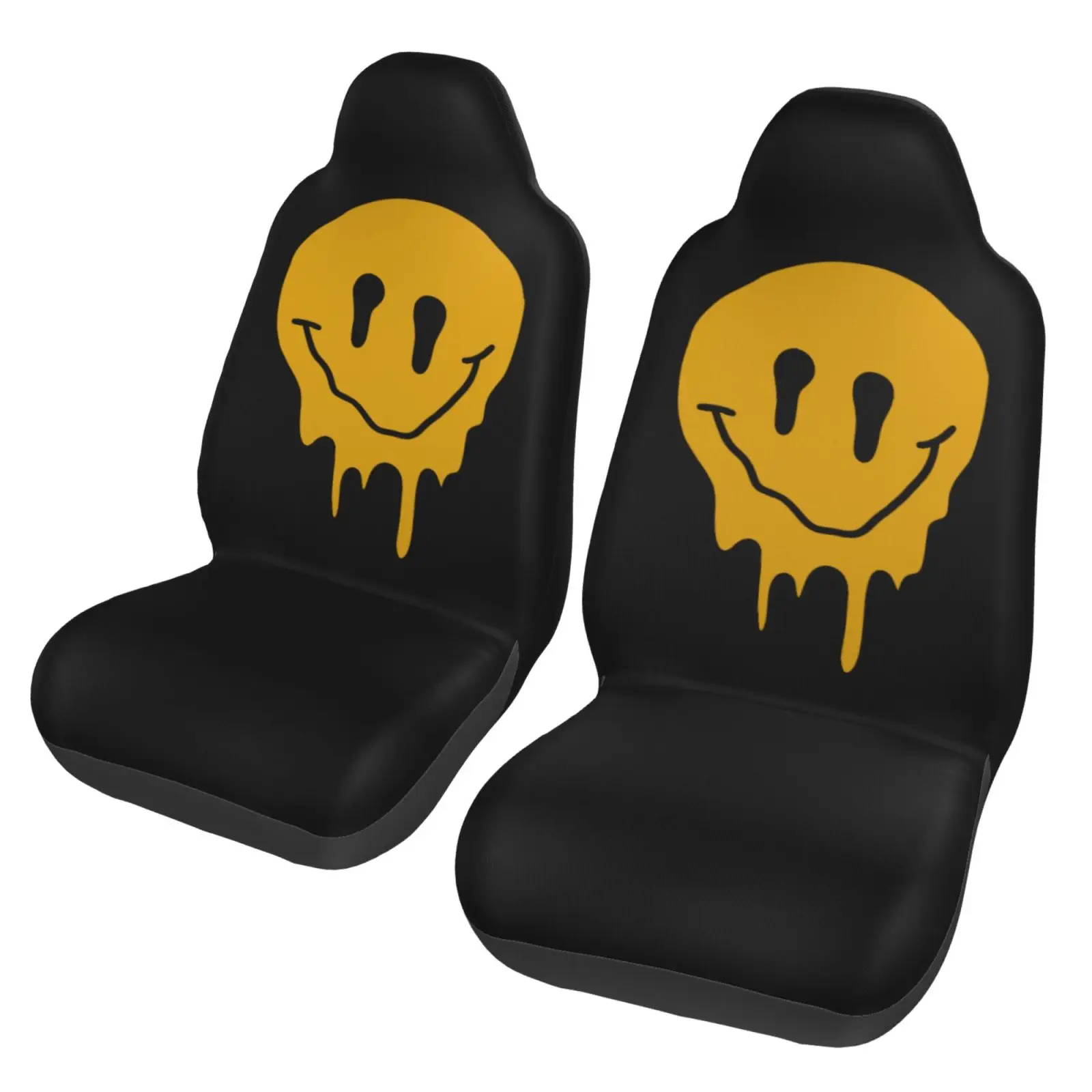 Drippy Smiley Universal Seat Cover Seat Cushion Four Seasons Car Accessories Interior for Men Car Cushion Seat Covers 2pc