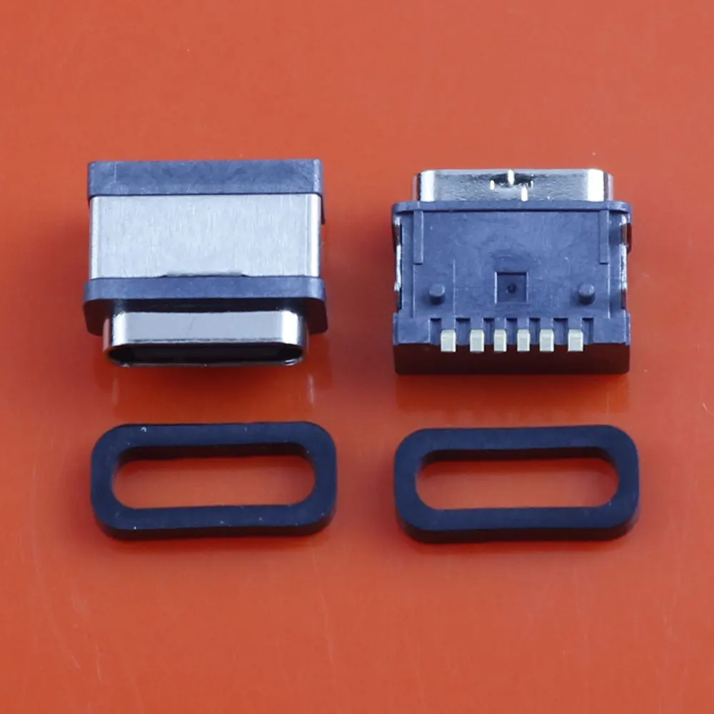 JCD 1Piece TYPE C 16Pin 6Pin Waterproof Female Socket Port Suitable For Electric Toothbrush Bluetooth Audio Built-in Connector