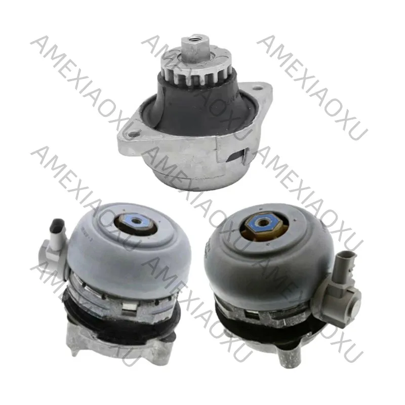 Fits For Audi A8 D3 S8 Quattro 4.0L 4.2L 5.2L 6.0L 3Pcs Left Right Engine Mount Kit 4E0199267S 4E0199381FN 4E0199381FL AMEXIAOXU