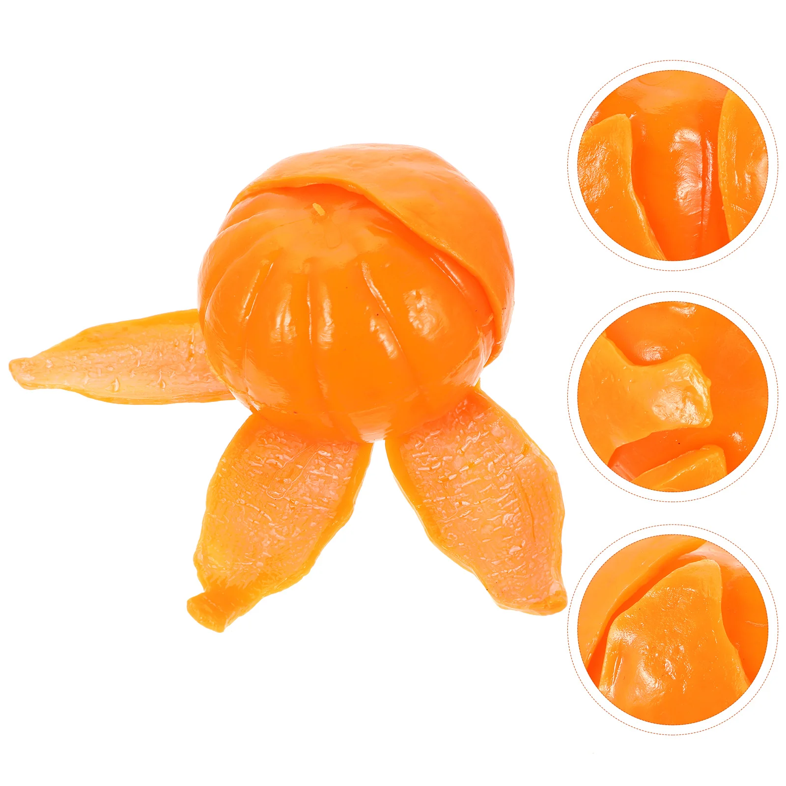Kitchen Simulation Ornaments Fruit Squeeze Toy Cognitive Tangerine Figurine Plastic Model Shape Decompression