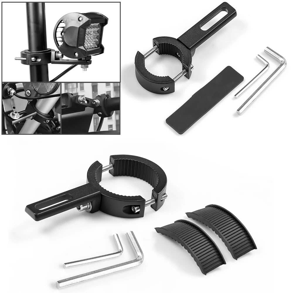 Support de montage de projecteur de phare LED pour moto, feu antibrouillard réglable, support de pare-chocs de lampe auxiliaire, accessoires de moto