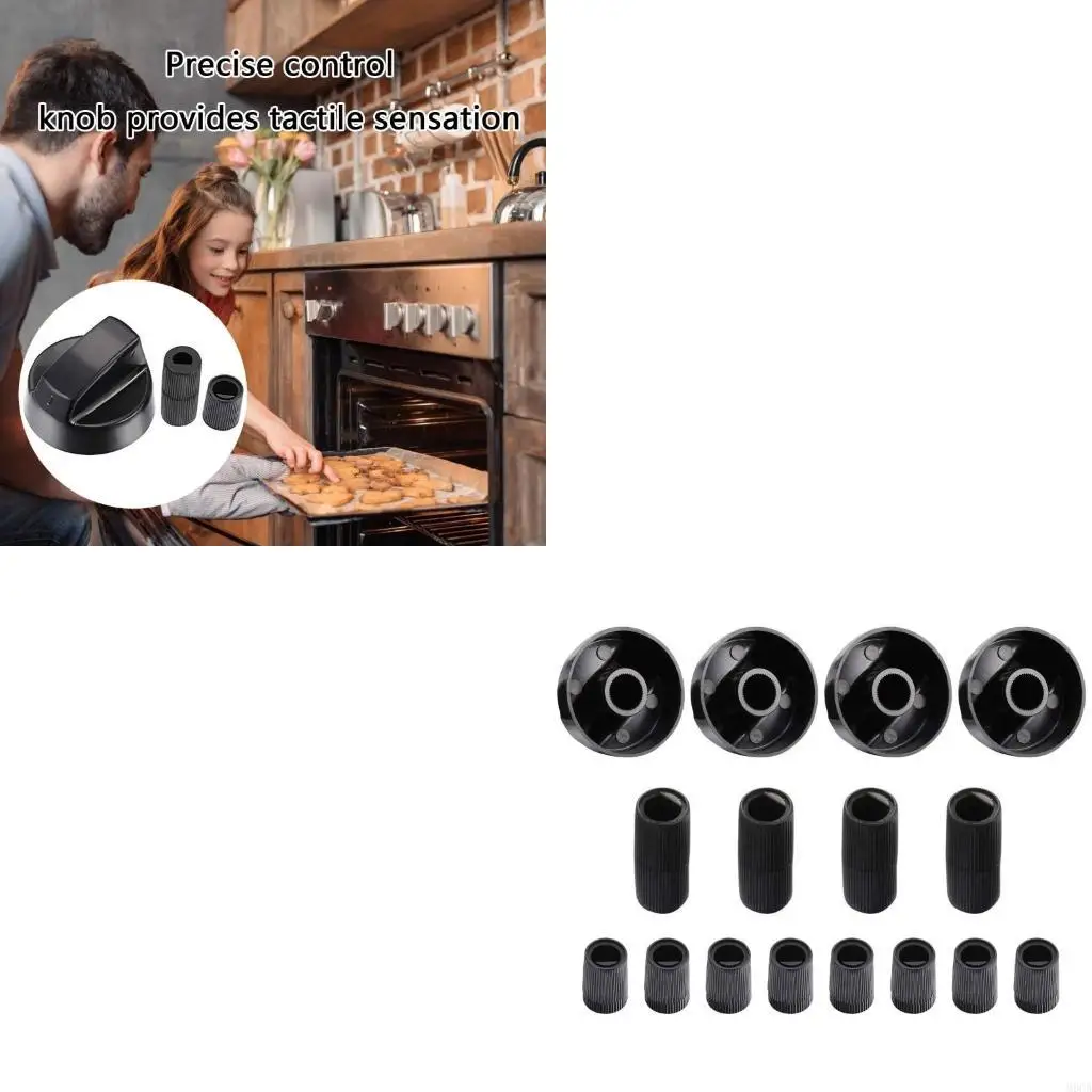 M6CB Control Knobs Repair Part Replacement Knob Set Easy Installation Knobs Suitable for Oven Stove Applications
