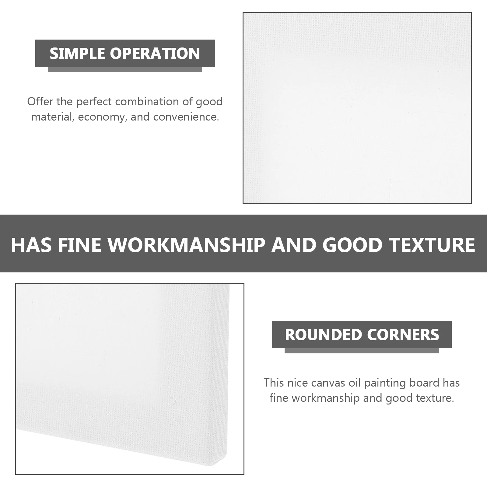 

3pcs Oil Painting Canvas Panels Blank Art Drawing Boards For Acrylics Tempera Portable Sketchpad Indoor Outdoor Multi-Purpose