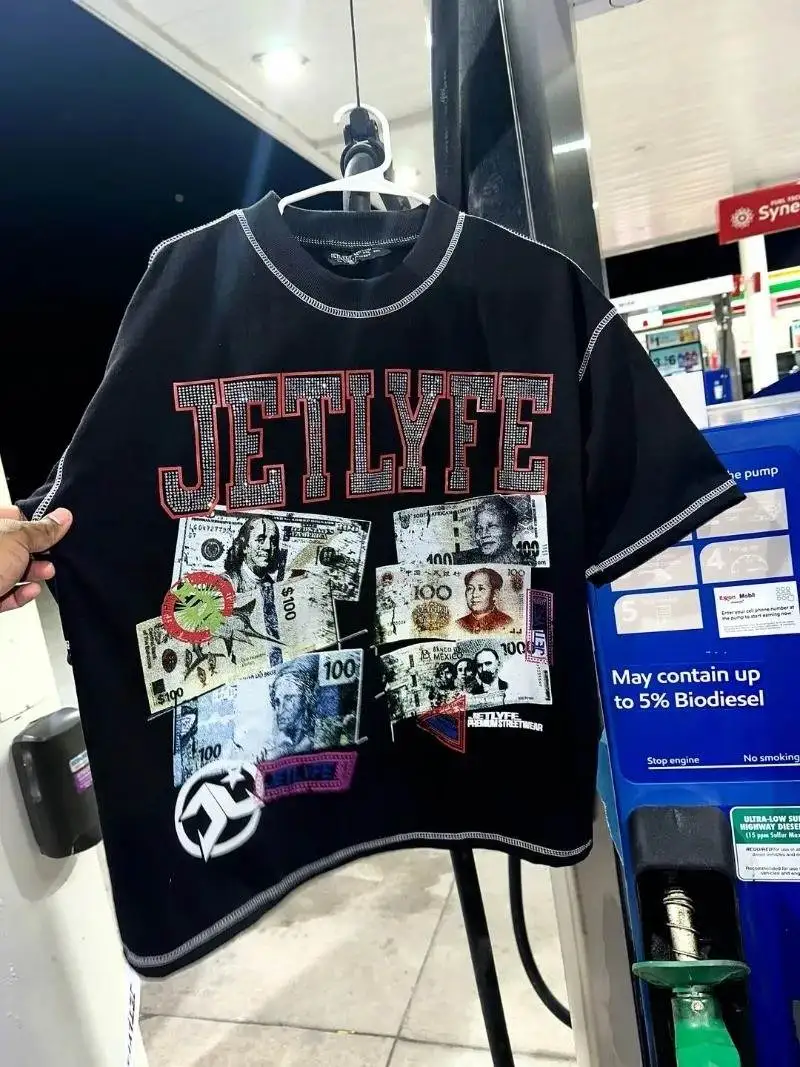 

Oversized Casual Sportswear Men's Hip Hop ort T-irt Streetwear Comfortable Breathable Cotton T-irt for Youth