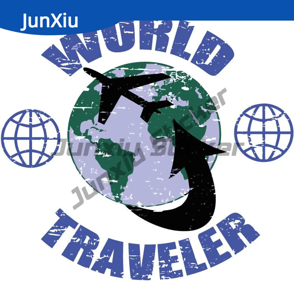

World Traveler Plain Post Sticker For Bumper Bodywork Windshield Decoration Decal Creative Waterproofing Decorative Outdoor Deco