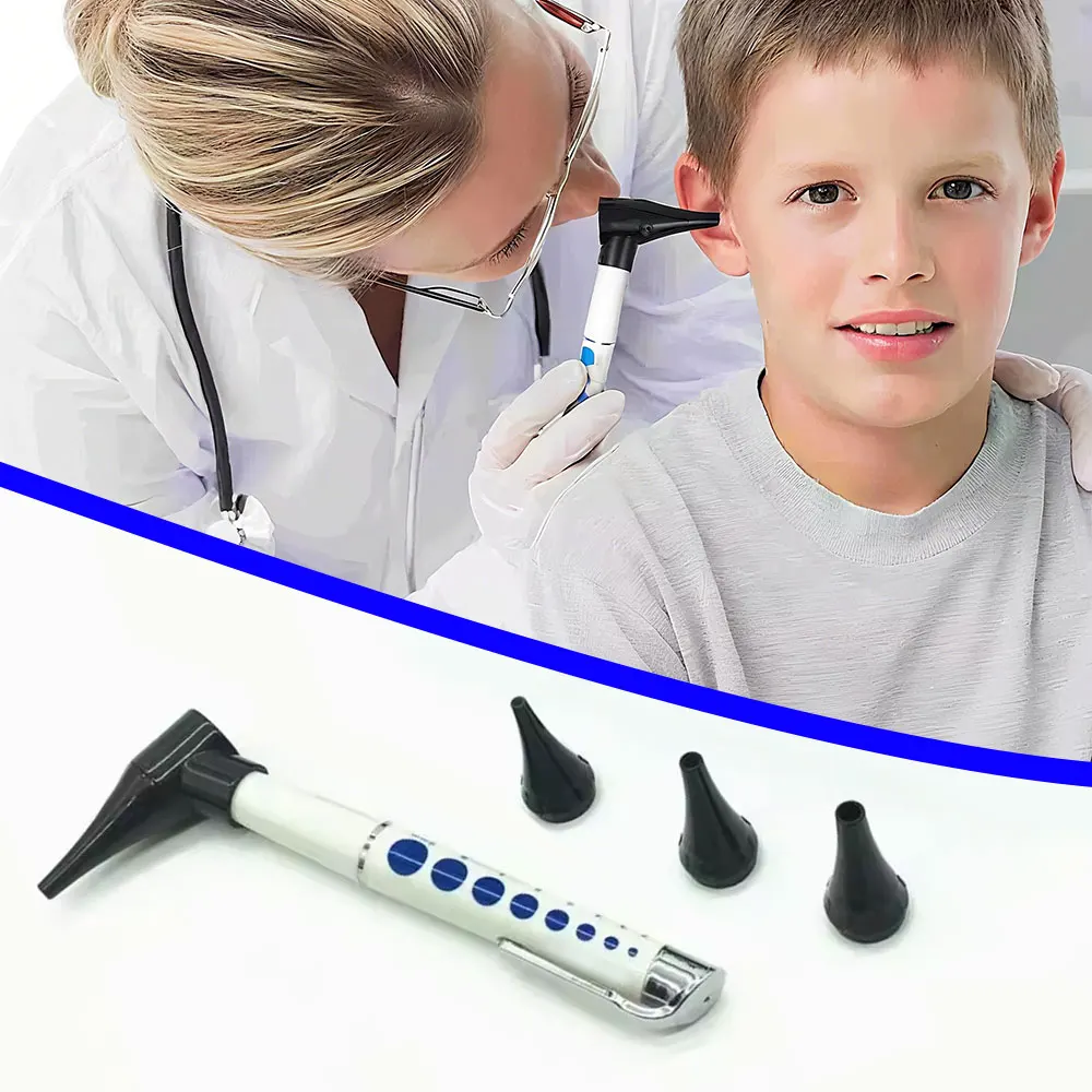1x LED Ear Inspection Mirror Simple Mirror Pen Set Ear Inspection Magnifying Mirror Ear Hole Illumination Magnifying Pen Kit