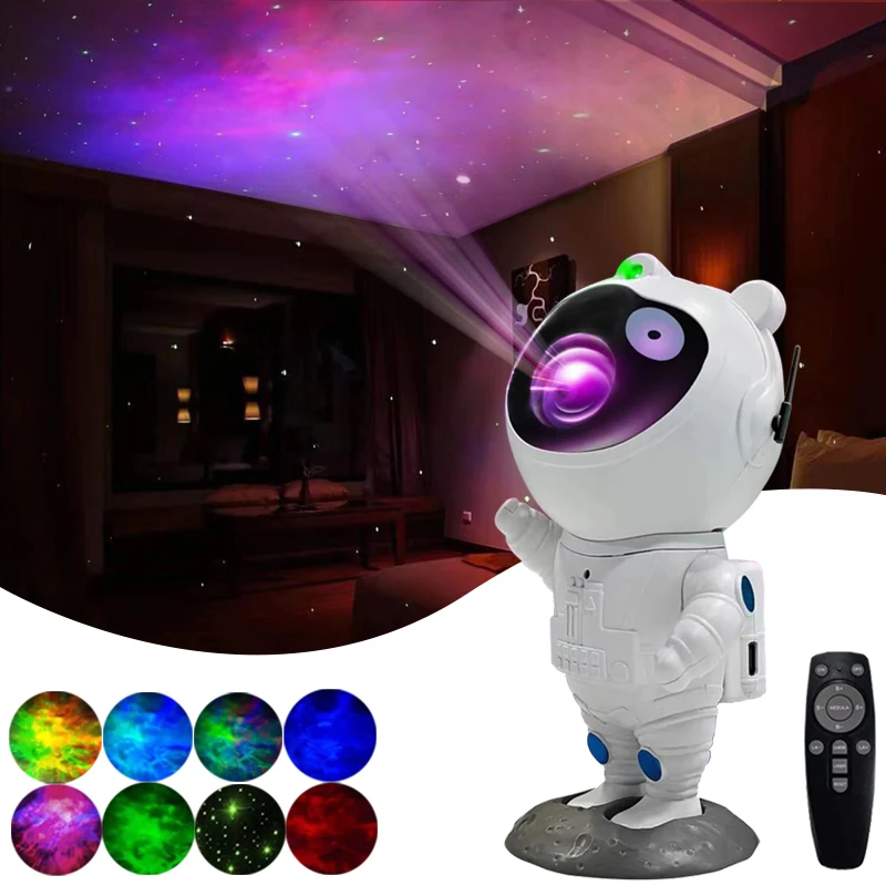 LED Astronaut Starry Projector Light Music Playback Projector Lamp Bluetooth Speaker USB Plug-in for Bedroom Holiday Decorations