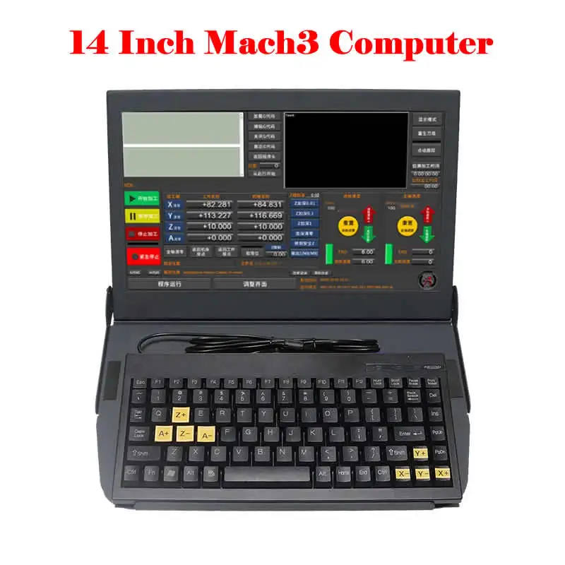 

CNC Mach3 Touch Screen Industrial Control Computer 14 Inch with RS232 Serial Port Windows XP System for Universal CNC Router