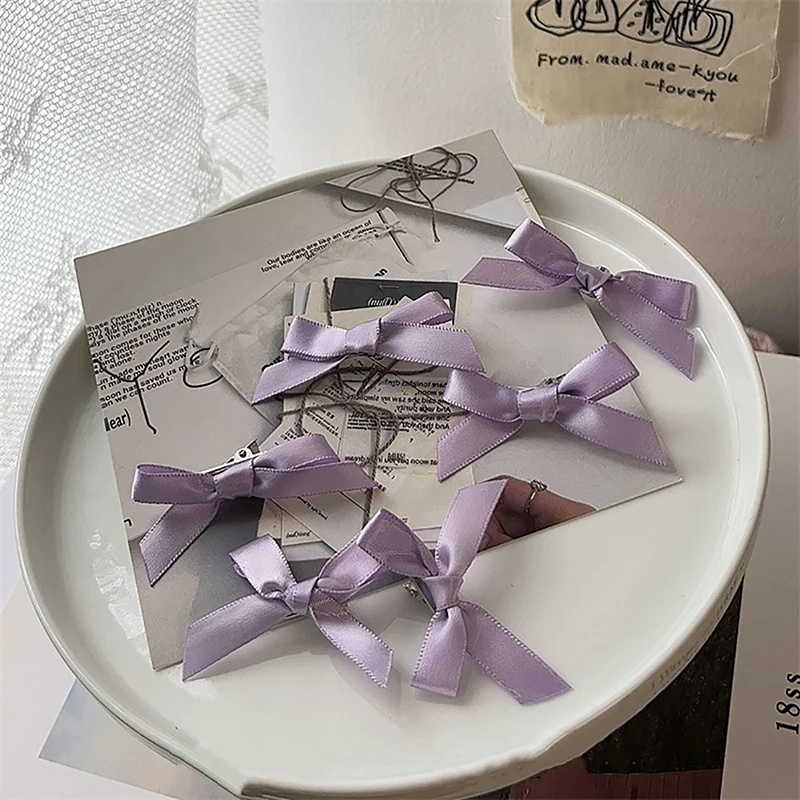 دبوس شعر صغير بعقدة فراشية للفتيات ، مشبك شعر جميل ، أقواس صغيرة ، غطاء رأس بزلاقة شعر ، إكسسوارات شعر للأطفال ، 5 في كل مجموعة ، الصيف #6