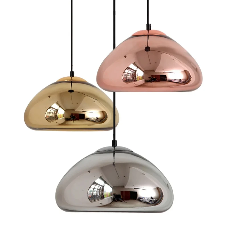 modern nordic plated iron pendant light lustre luxuoso de ouro e prata para cozinha e quarto lampadas suspensas para decoracao domestica 01