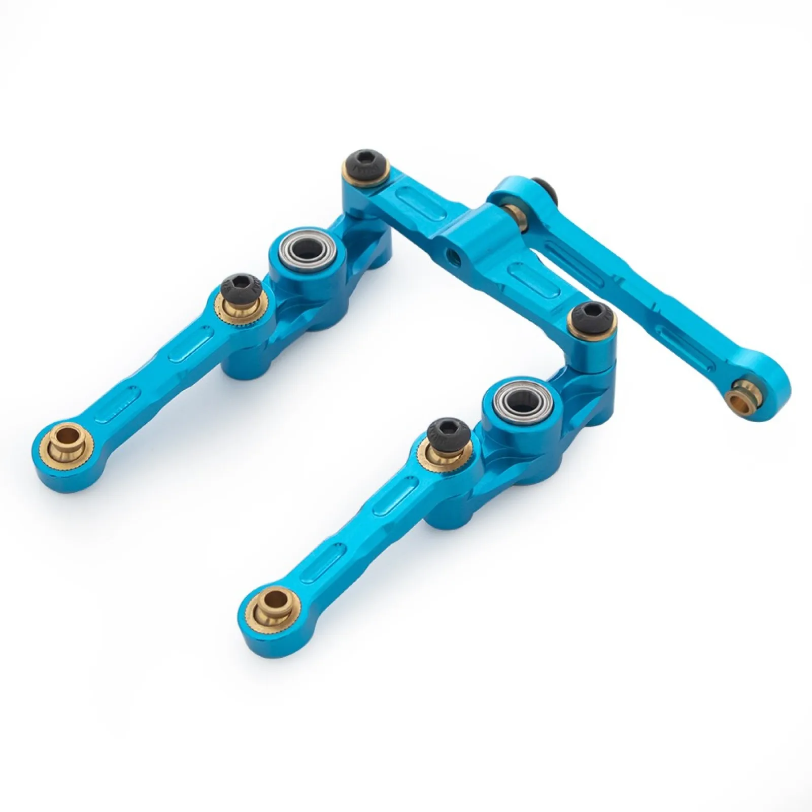 1 Set For Tamiya TT02 TT-02 1/10 RC Car Aluminum Alloy Ball Bearing Crank Steering Assembly Link Kit For Tamiya TT02D TT-02D