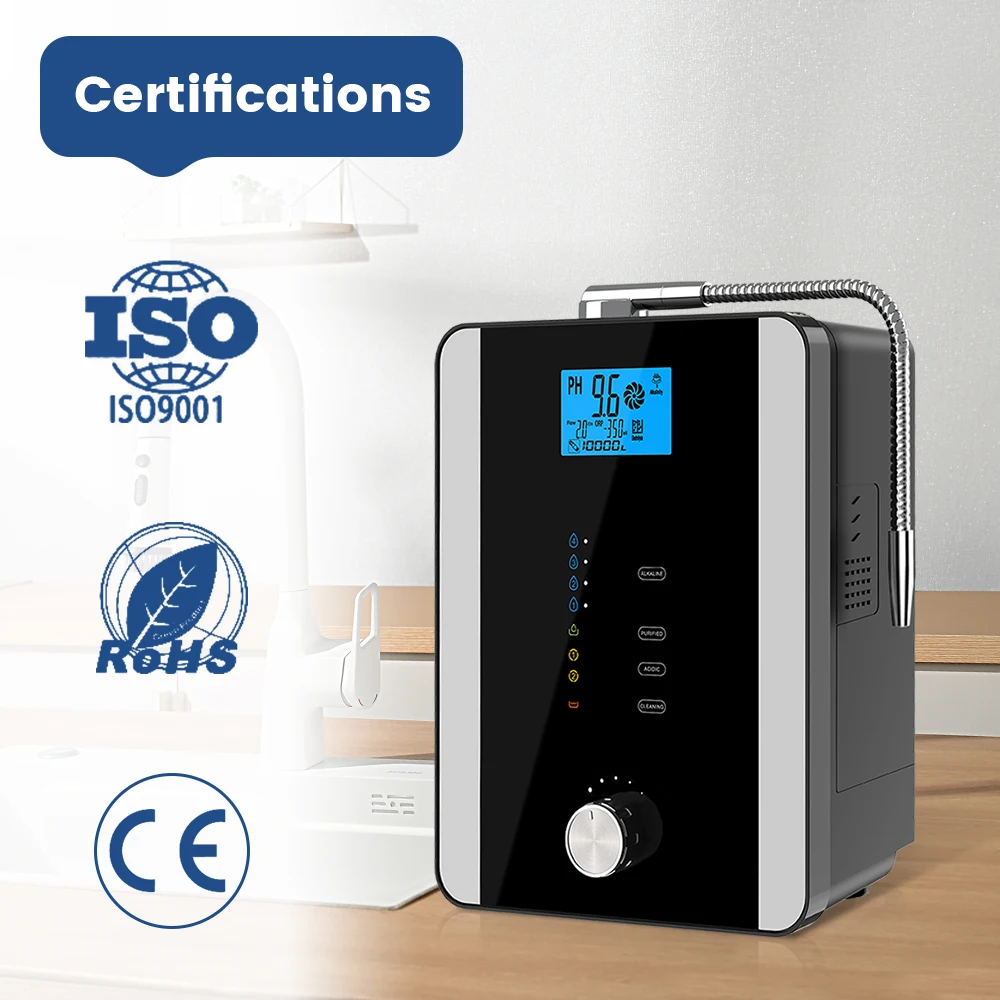 اليابان التكنولوجيا Kangen Su طلاء البلاتين آلة المياه القلوية 11 لوحة Kangen آلة المؤين المياه K8