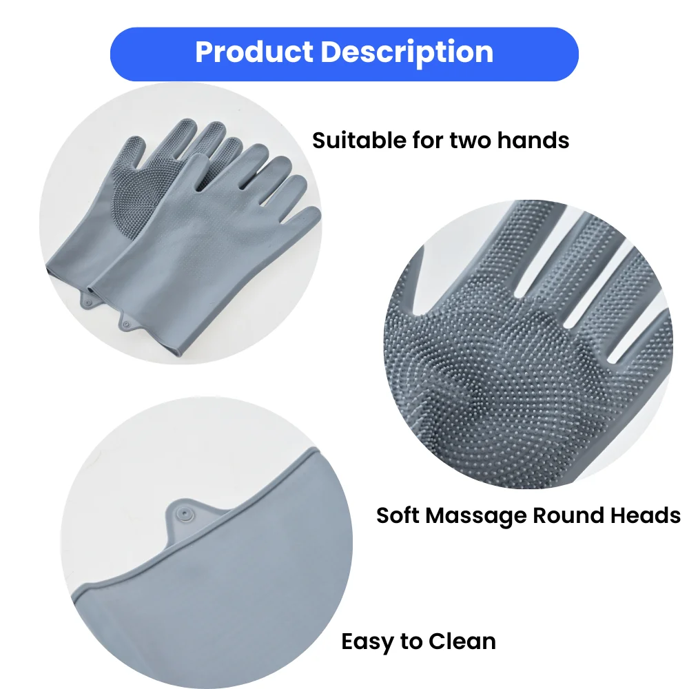 32PCS/Carton Pet Grooming Gloves Silicone Bath Massage Brush for Cats Dogs Hair Removal Cleaning 4 Colors Mixed view 4