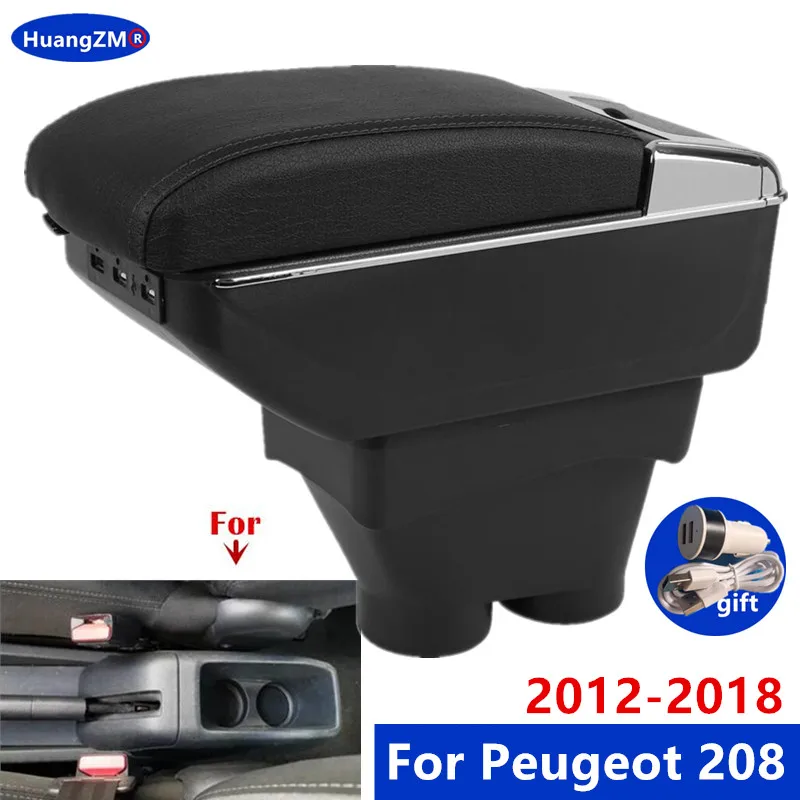 Für Peugeot 2012 Armlehnen box 2011-2016 Aufbewahrung sbox Auto halter Aschenbecher Innen zubehör Nachrüst teile USB 2018 ﻿