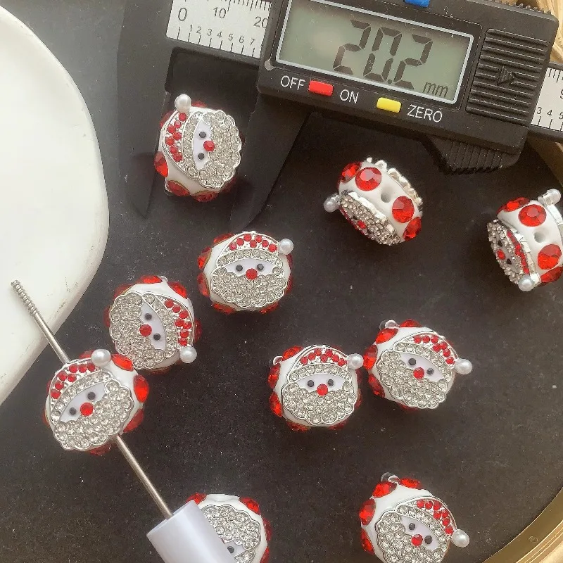 Fancy Beads Hand MadeIns Handmade New Christmas Color Fancy Beads Moe Bead Pen Diy Nepalese Pottery Mud Beads Snowflake Butterfl