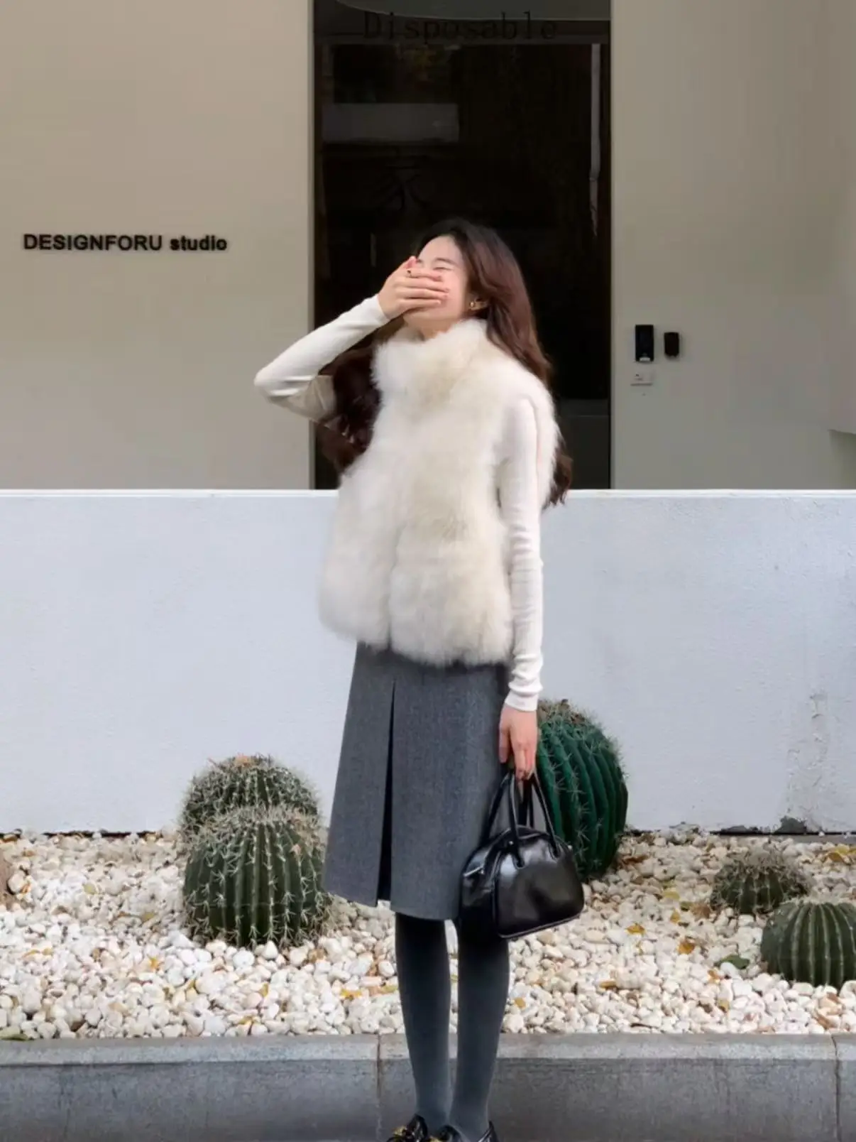 

Корейская шуба Jacet, женская модная верхняя одежда, осень-зима, Новое поступление, экологически чистый жилет из синтетической кожи, пушистый