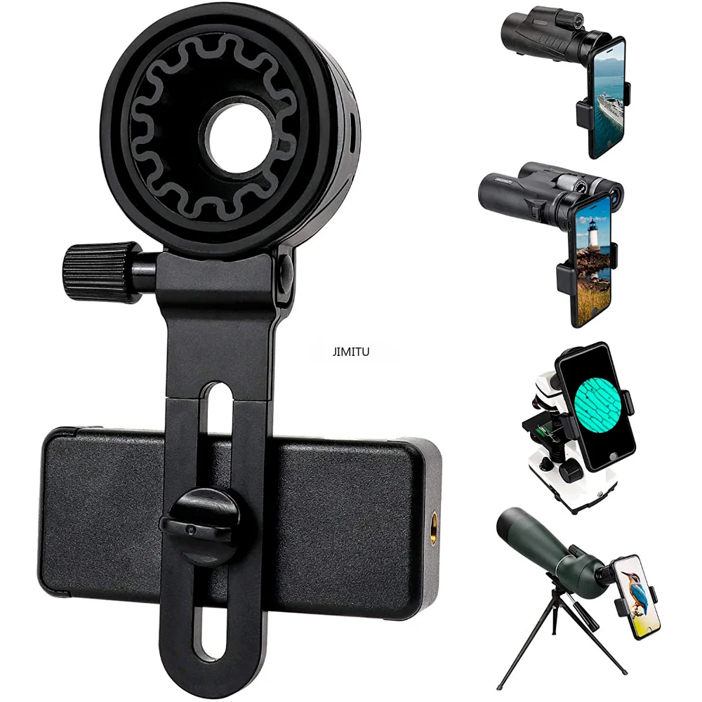 Upgrade Universal Cell Phone Adapter Bracket Clip Mount Soft Rubber Material for Binocular Monocular Spotting Scope Telescope