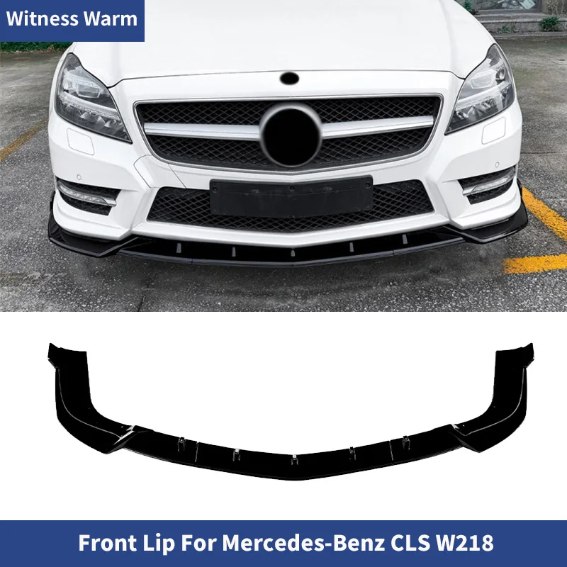 Pour Mercedes Benz CLS classe W218 C218 AMG ligne ABS noir Style carbone voiture pare-chocs avant lèvre becquet avant menton corps Kits 2011-13