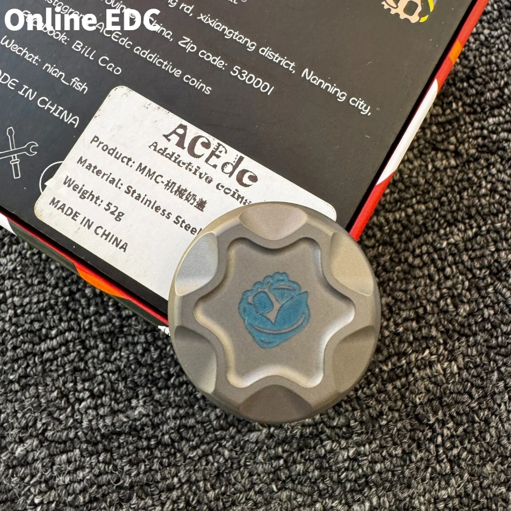 중고 ACEdc 오리지널 햅틱 코인 스테인리스 스틸 피젯 토이 성인용 불안 완화 장치