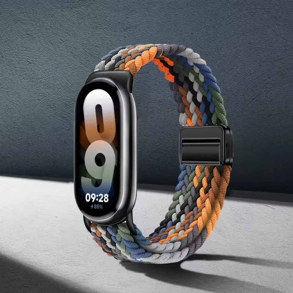 Nylon-Schlaufenarmband für Xiaomi Mi Band 10 9 8 Magnetisches Komfortables Atmungsaktives Armband für Xiaomi Mi Band 10 9 Armband-Zubehör – Detail 4