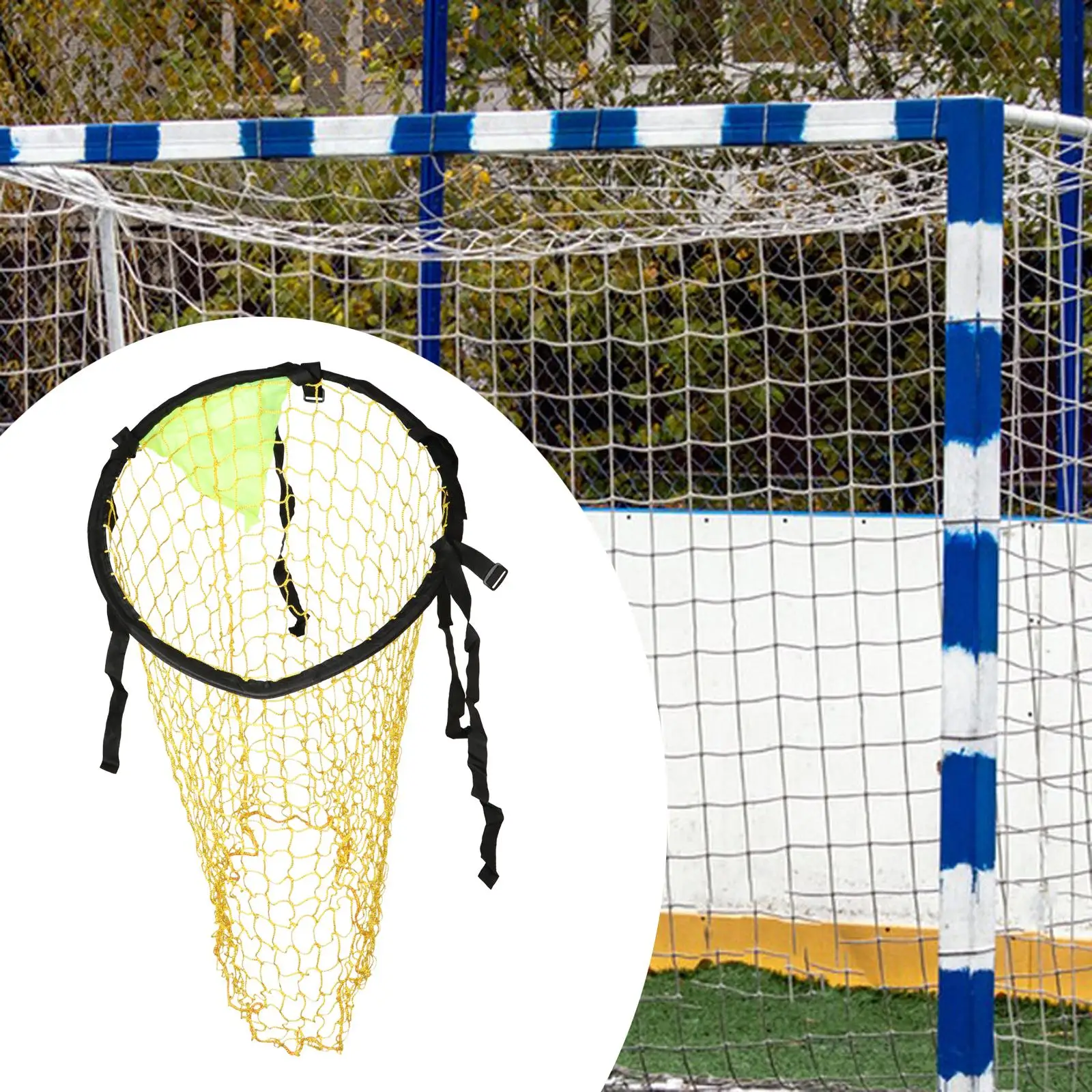 

Soccer Top Bins Soccer Target Goal Easily Detach for Kids Adult Accessory with Adjustable Straps Diameter 50cm Soccer Field Net