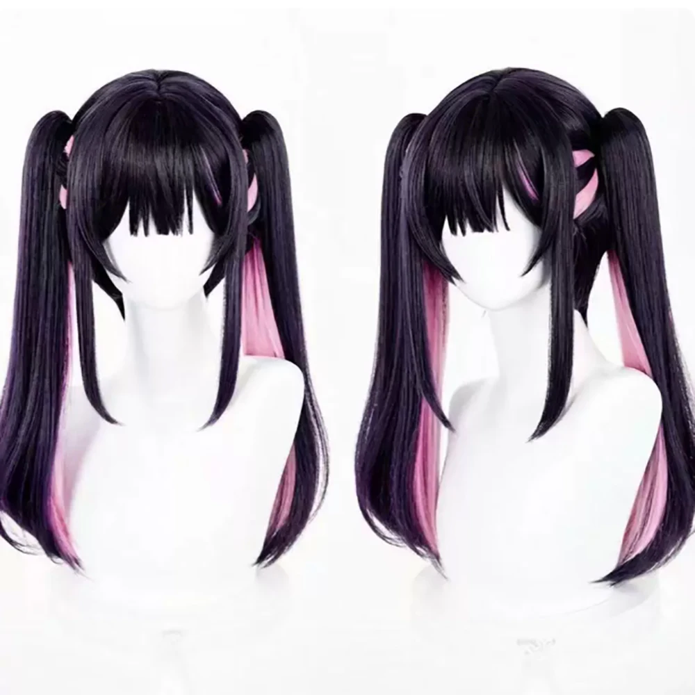 HAIRJOY Synthetic Hair Cosmic Princess Kaguya Komazawa NOI Cosplay Wigs Double Color Cosplay Wig with 2 Clips Ponytail Rose Net