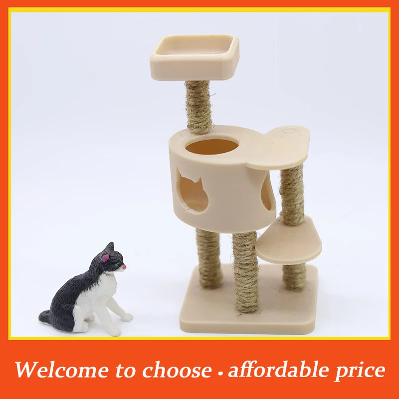 

Dollhouse Miniature Furniture Accessories Micro Scene Construction Props 1/12Dollhouse Simulation Pet Cat Climbing Frame Model