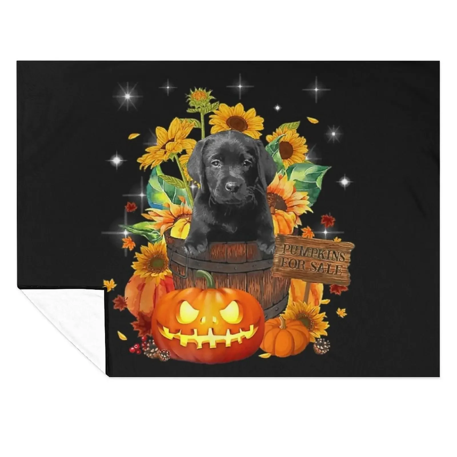 

Bucket Black Labrador Fall Halloween Pumpkin For Sale Throw Blanket Bed Fashionable Luxury Throw Sofas Plush Blankets