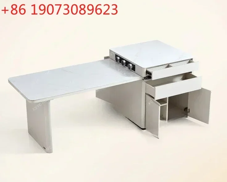 Simple Stone Plate Dining Table Retractable Kitchen Island 2023