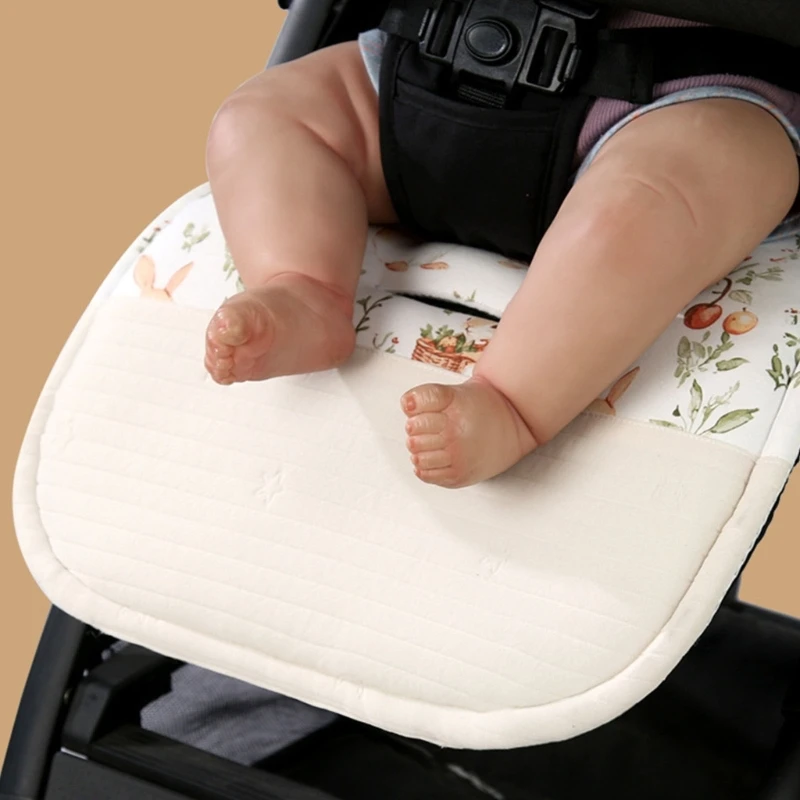 Baby Strollers Cushion Liner Mattress Double Sided Soft Cushion Breathable Pram Carriage Pad with Printed Pattern A2UB