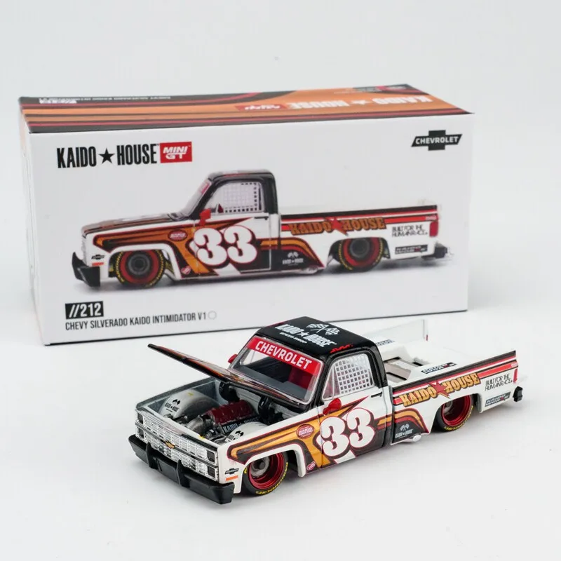 In stock 1: 64 new Kaido House Silverado V1 pickup truck alloy static car model, limited edition, gift, must-have collectible