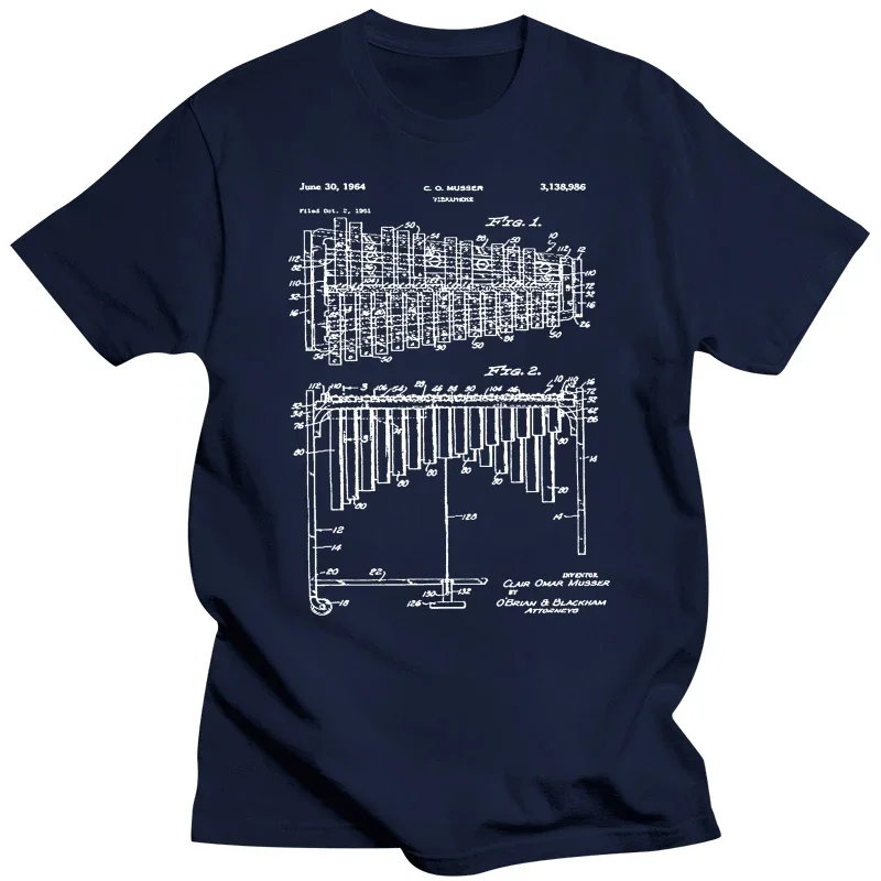 Vibraphone gömlek Vibraphone çalar bant müzik öğretmeni müzisyen senfoni Patent Informal  men clothing  streetwear  t shirt men