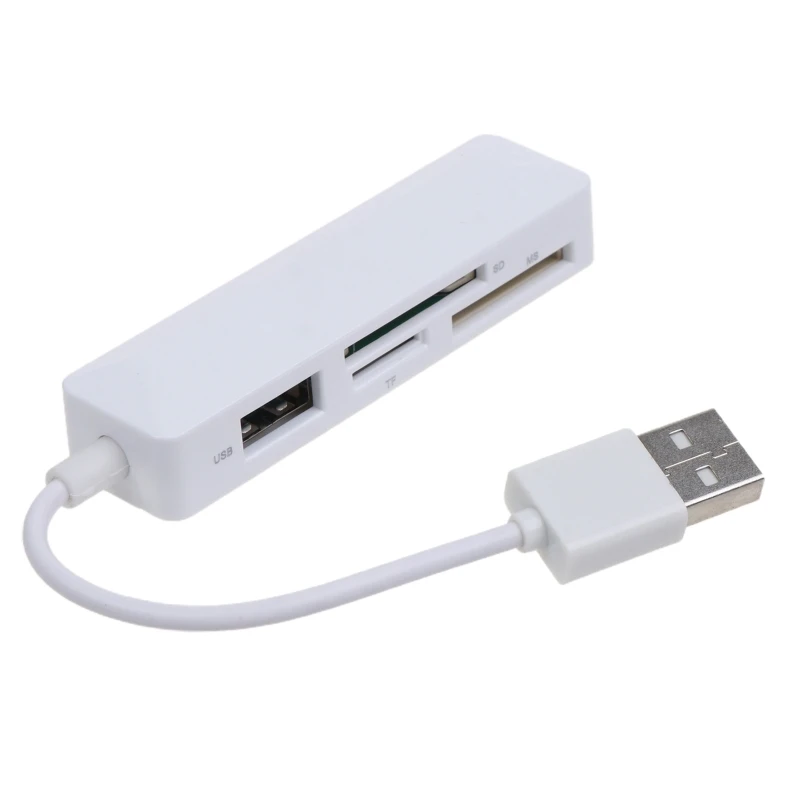 USB2.0 to SD/TF/MS 3 in 1 Memory Card Reader Adapter Splitter for Cellphone Tablet Multifunction Card Reader